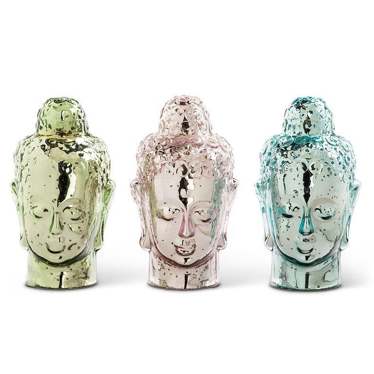 Large Buddha Head-Set of 3