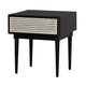 Cane Side Table - Matt Black