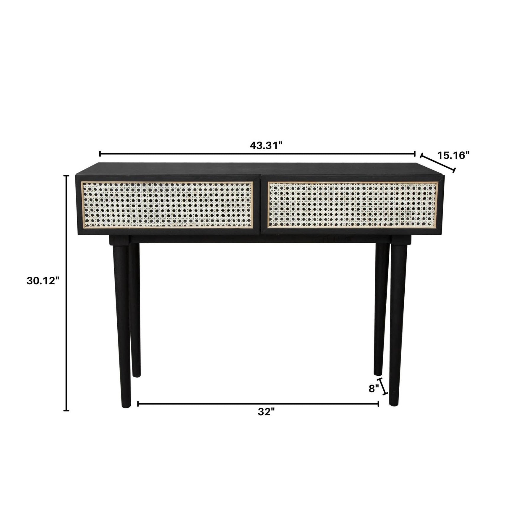 Cane Console Table - sleek design for modern homes | Image 4 | InSTYLE Home & Rugs