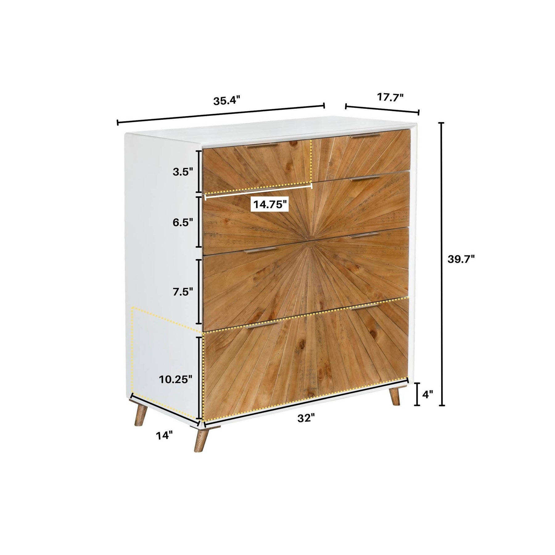 Casablanca 5 Drawer Chest - durable drawer with smooth glide mechanism for daily use | Image 3 | InSTYLE Home & Rugs