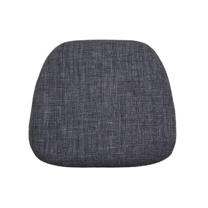 Metal Crossback Chair with Grey Fabric Seat Cushion - comfortable seating for dining and office spaces | Image 4 | InSTYLE Home & Rugs