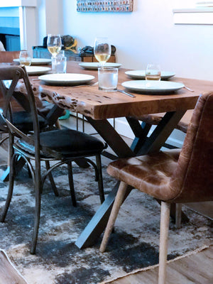 Metal Crossback Chair with Black Seat Cushion - comfortable seating for dining and office spaces | Image 7 | InSTYLE Home & Rugs