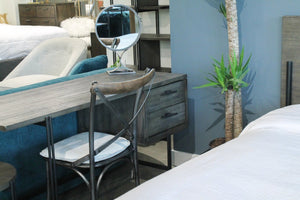 Metal Crossback Chair with White Seat Cushion - variety of styles from classic to contemporary | Image 2 | InSTYLE Home & Rugs