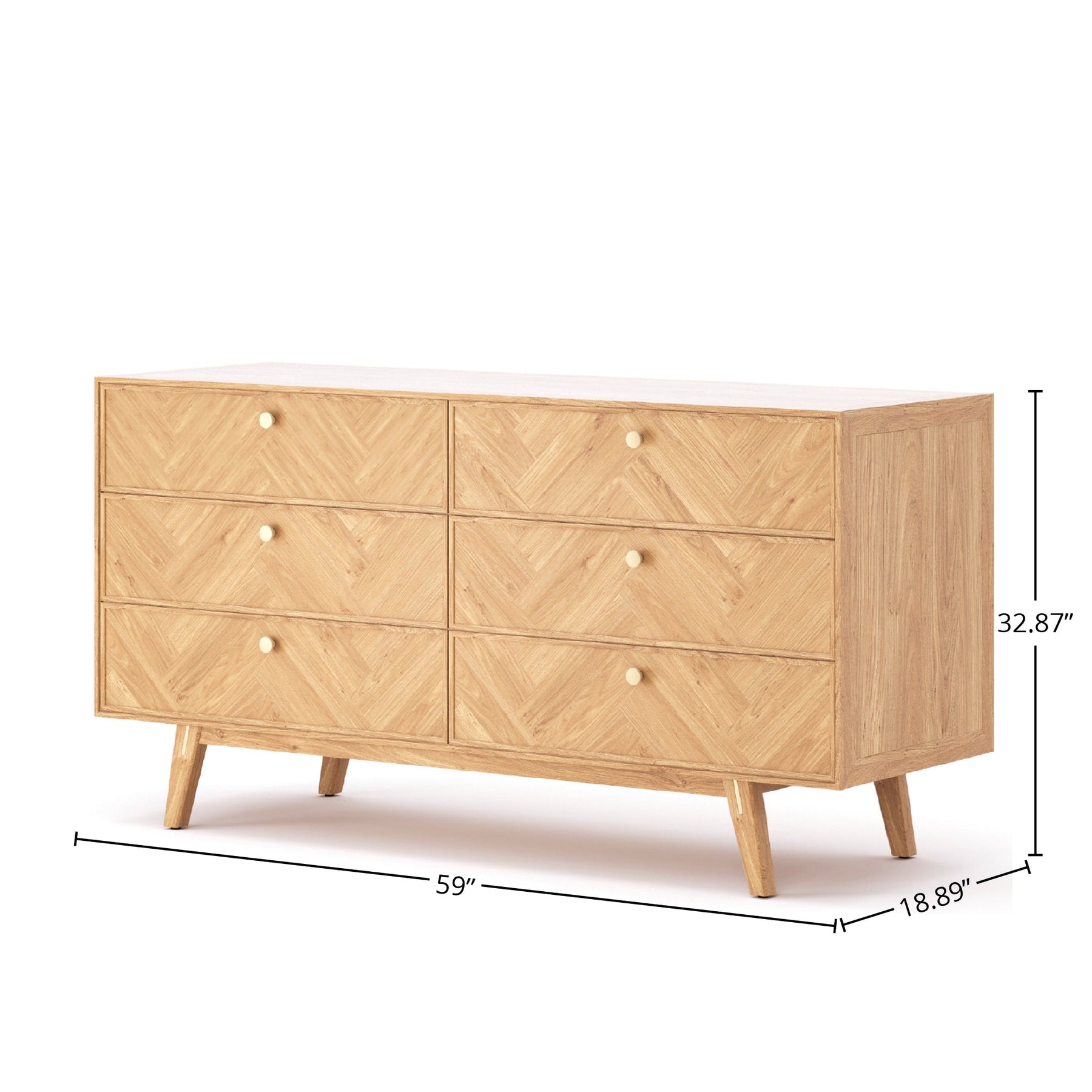 Colton 6 Drawer Dresser - stylish dresser with modern flair | Image 3 | InSTYLE Home & Rugs