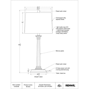 Brooks COS336 - from table lamps to chandeliers and floor lamps | Image 5 | InSTYLE Home & Rugs
