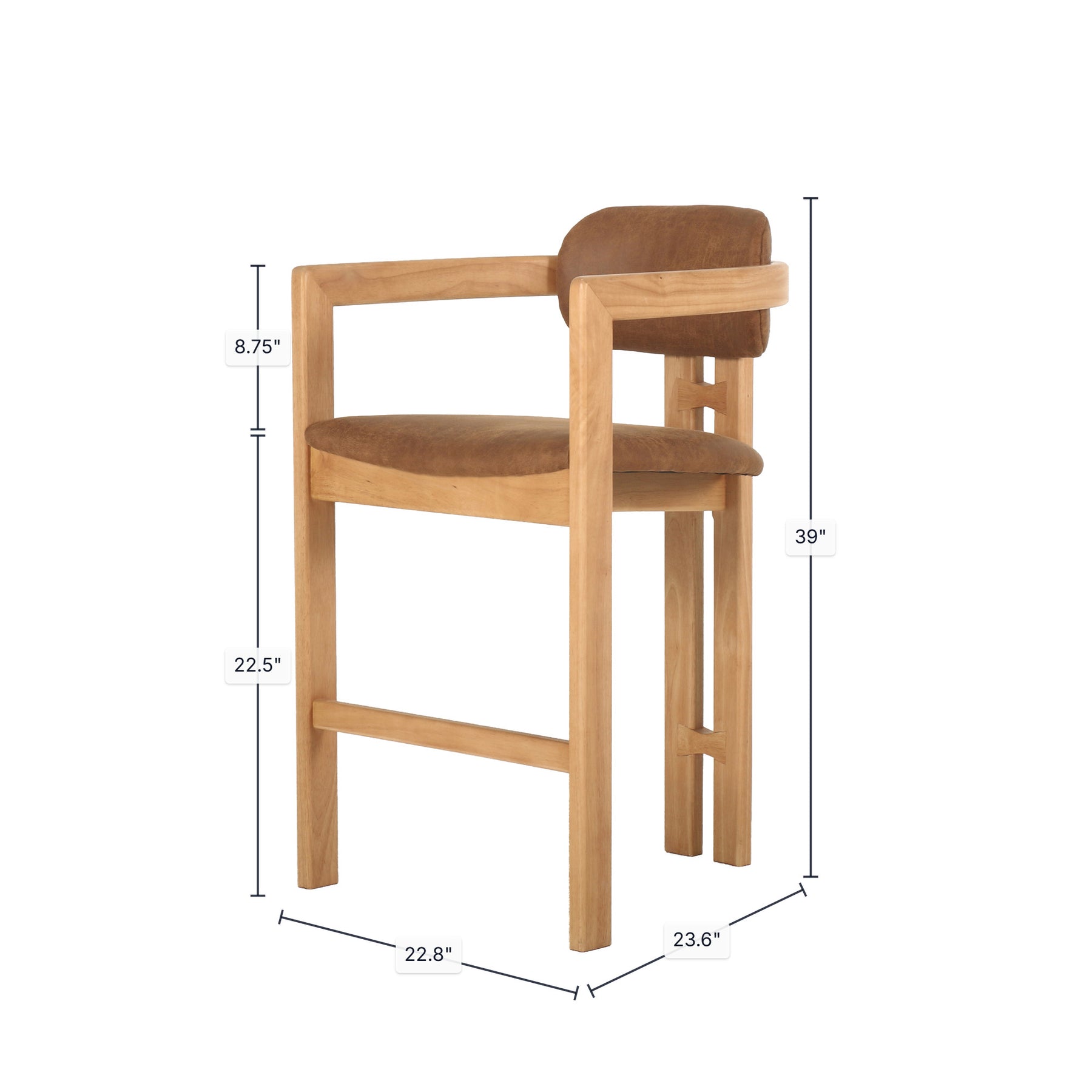 Monterrey Counter Stool - perfect for modern counters | Image 3 | InSTYLE Home & Rugs