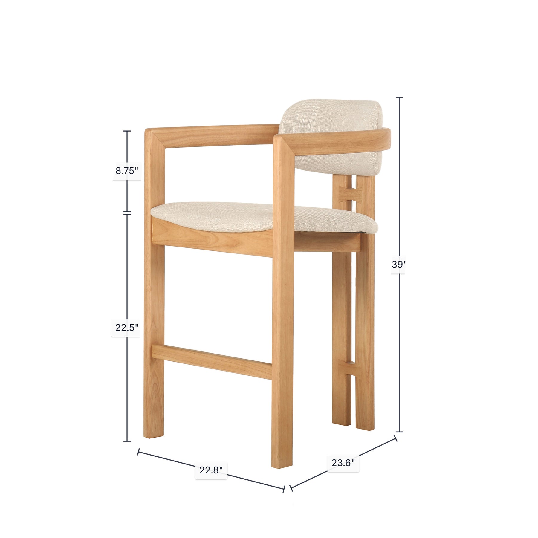 Monterrey Counter Stool - ergonomic design for comfort | Image 3 | InSTYLE Home & Rugs
