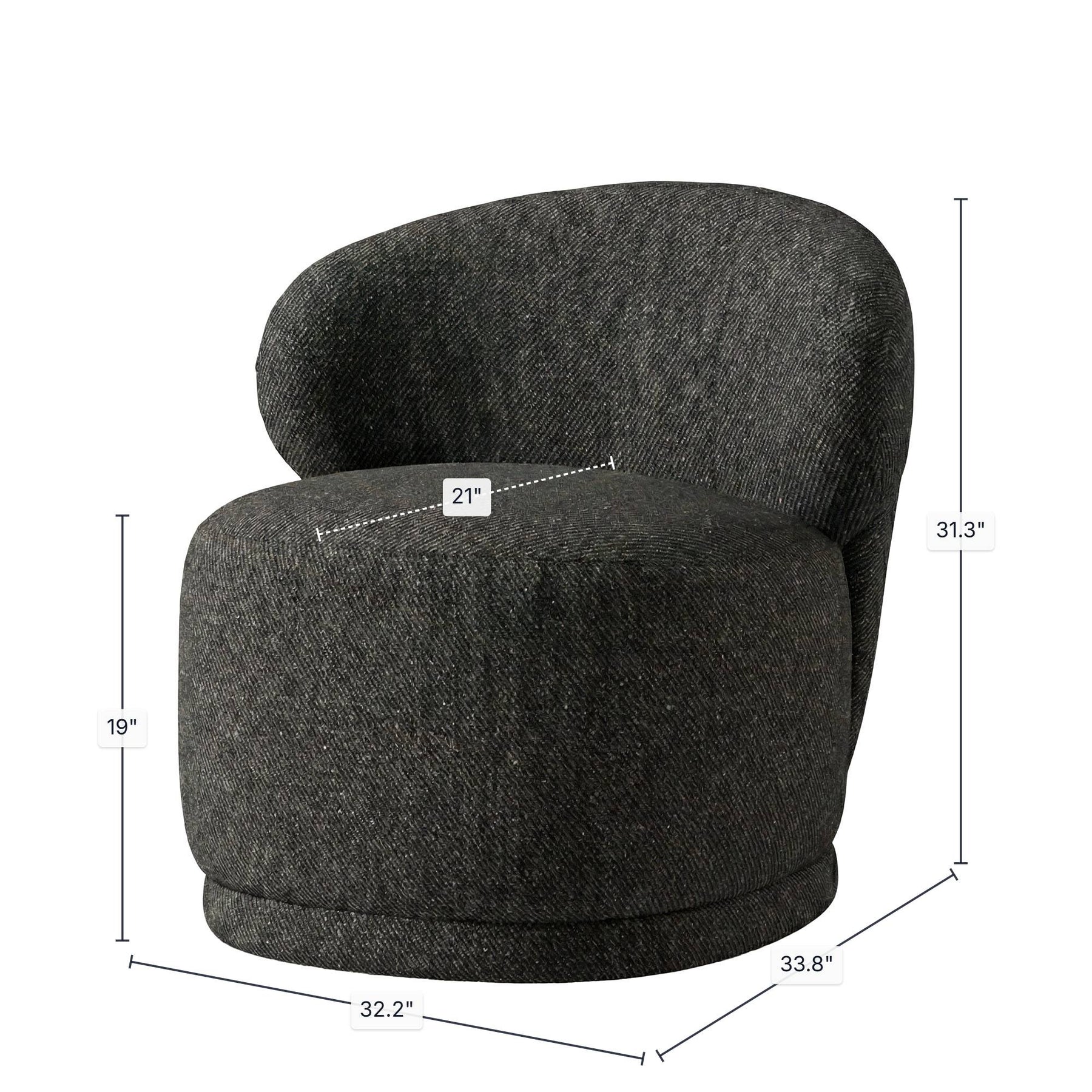 Rollo Club Chair - comfortable seating for dining and office spaces | Image 3 | InSTYLE Home & Rugs