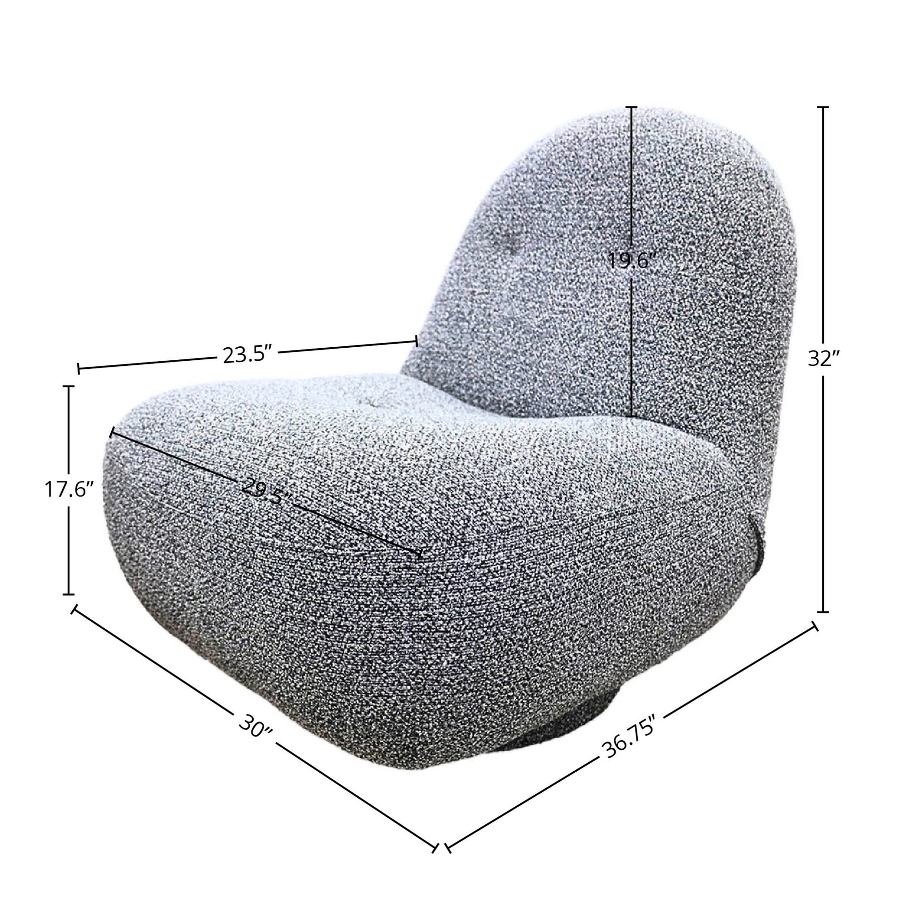 Creed Swivel Club Chair - variety of styles from classic to contemporary | Image 3 | InSTYLE Home & Rugs
