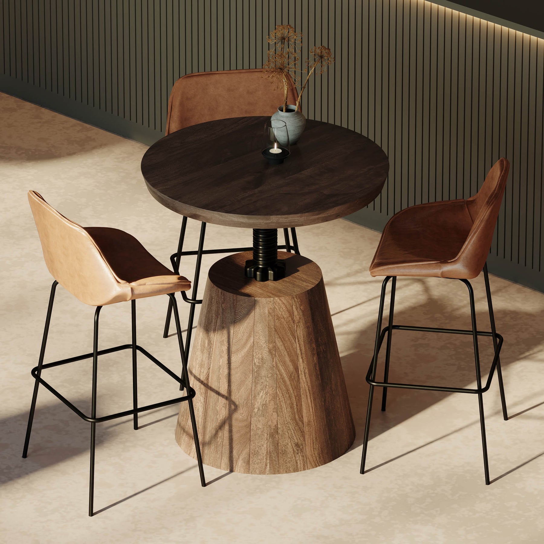 Bronx Crank Bistro Table - perfect for hallway decor | Image 2 | InSTYLE Home & Rugs