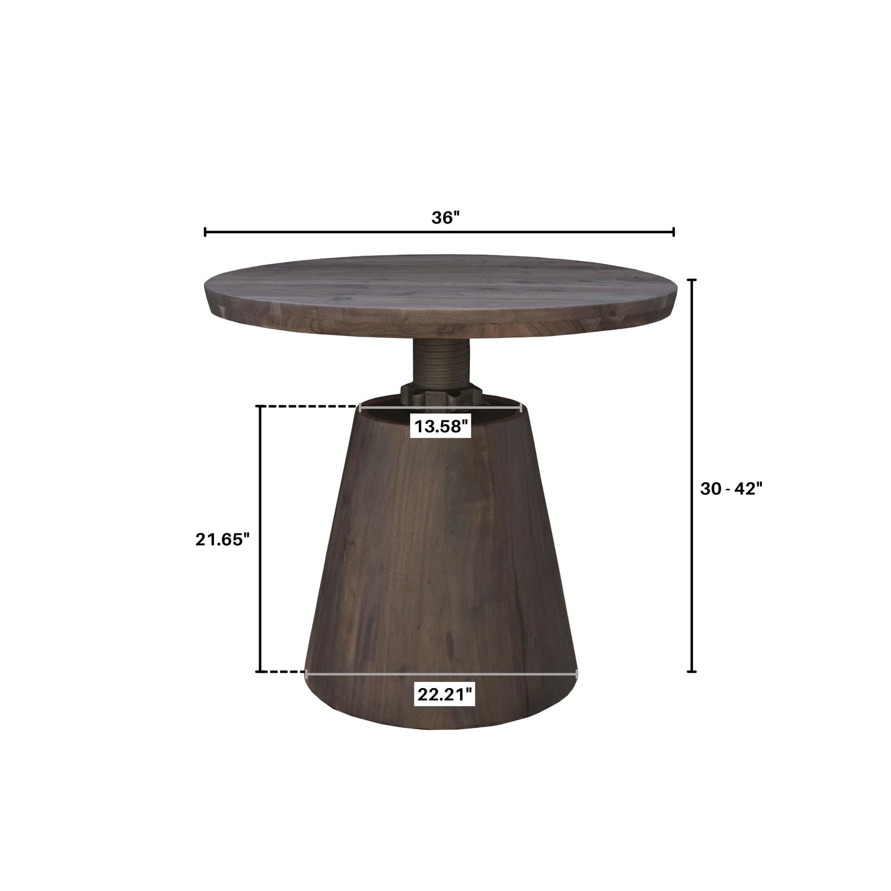 Bronx Bistro Crank Table - sleek design for modern homes | Image 5 | InSTYLE Home & Rugs