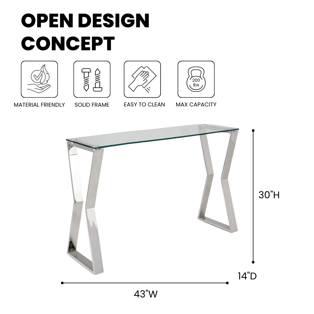 NOA BLACK Console Table - modern black console table | Image 1 | InSTYLE Home & Rugs