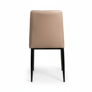 NEW SLAY Dining Chair GY-DC-2401N Dark Taupe PU BLACK LEGS - stylish chairs for any table | Image 4 | InSTYLE Home & Rugs