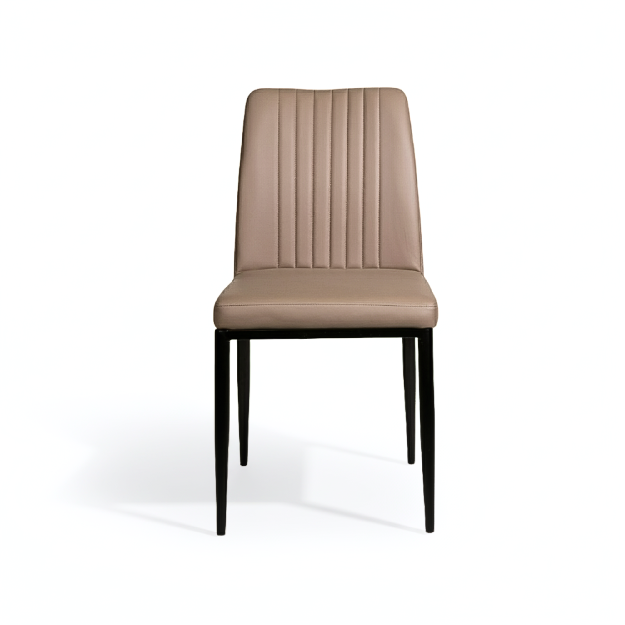 NEW SLAY Dining Chair GY-DC-2401N Dark Taupe PU BLACK LEGS - stylish chairs for any table | Image 3 | InSTYLE Home & Rugs
