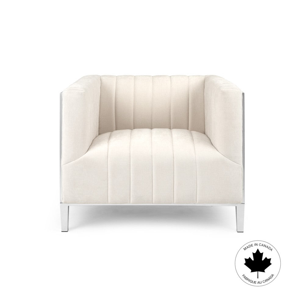 CONRAD Accent chair Contessa Vanilla w/ Steel frame - modern accent chair | Image 1 | InSTYLE Home & Rugs