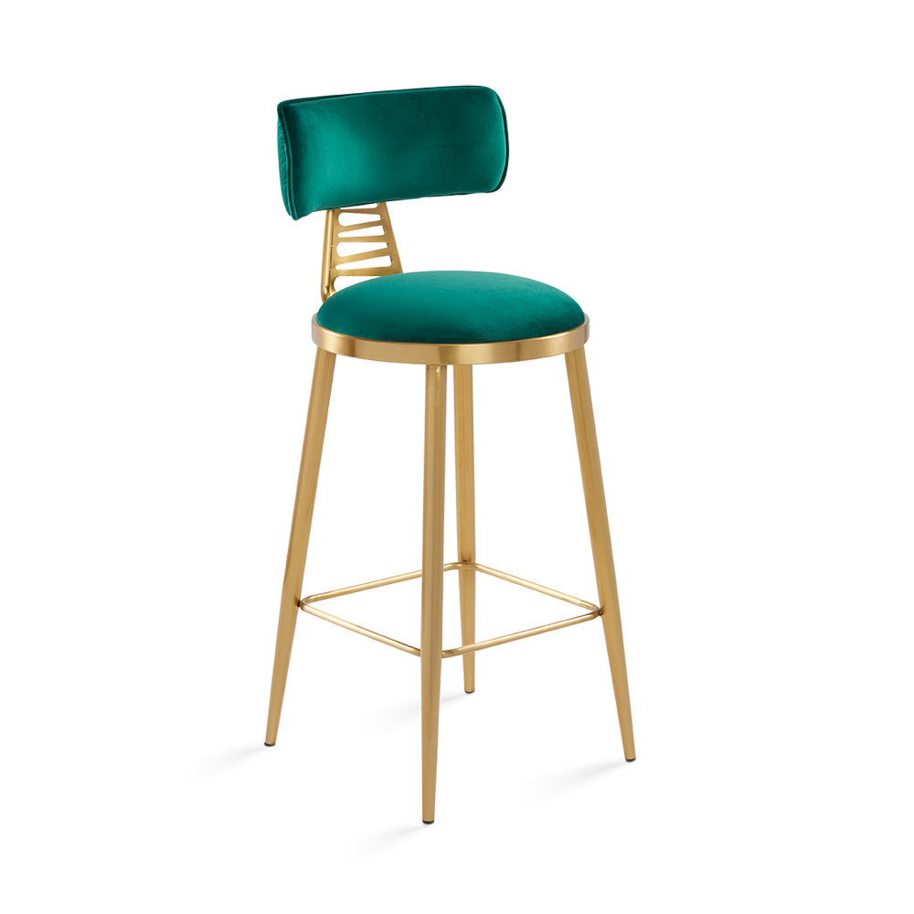 PARMA Counter Stool Green Eerald Velvet Brushed Gold | InSTYLE Home & Rugs