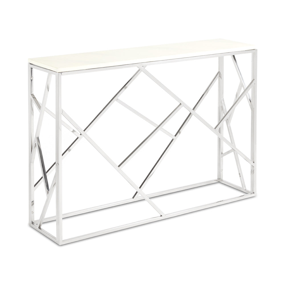CAROLE Console Table GY-CST2051214-M Faux Marble Top Carole - perfect for holding drinks, decor, or lamps | Image 2 | InSTYLE Home & Rugs