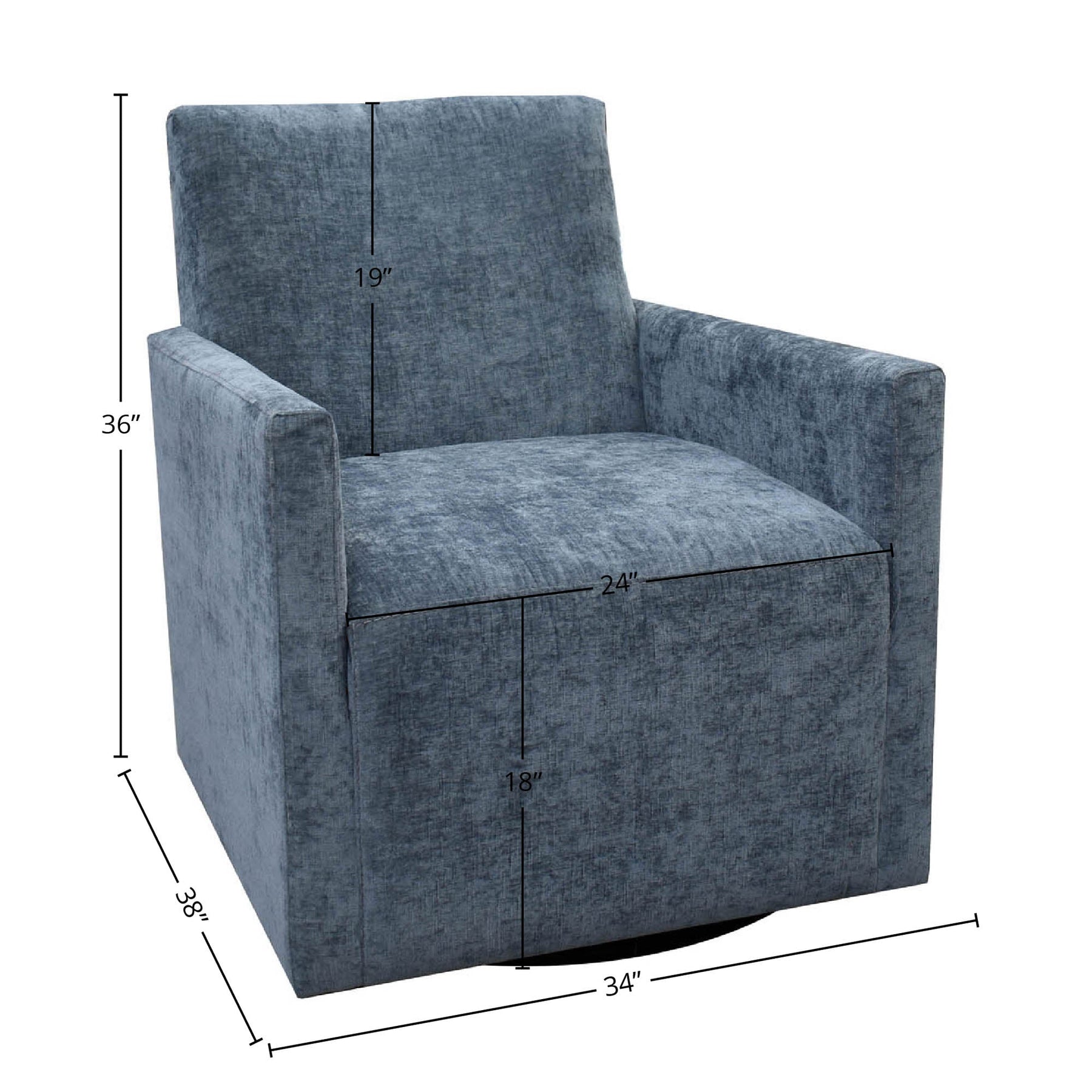 Riley Swivel Club Chair - comfortable seating for dining and office spaces | Image 2 | InSTYLE Home & Rugs