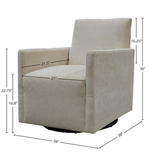 Riley Swivel Club Chair - durable construction for long-lasting use | Image 3 | InSTYLE Home & Rugs