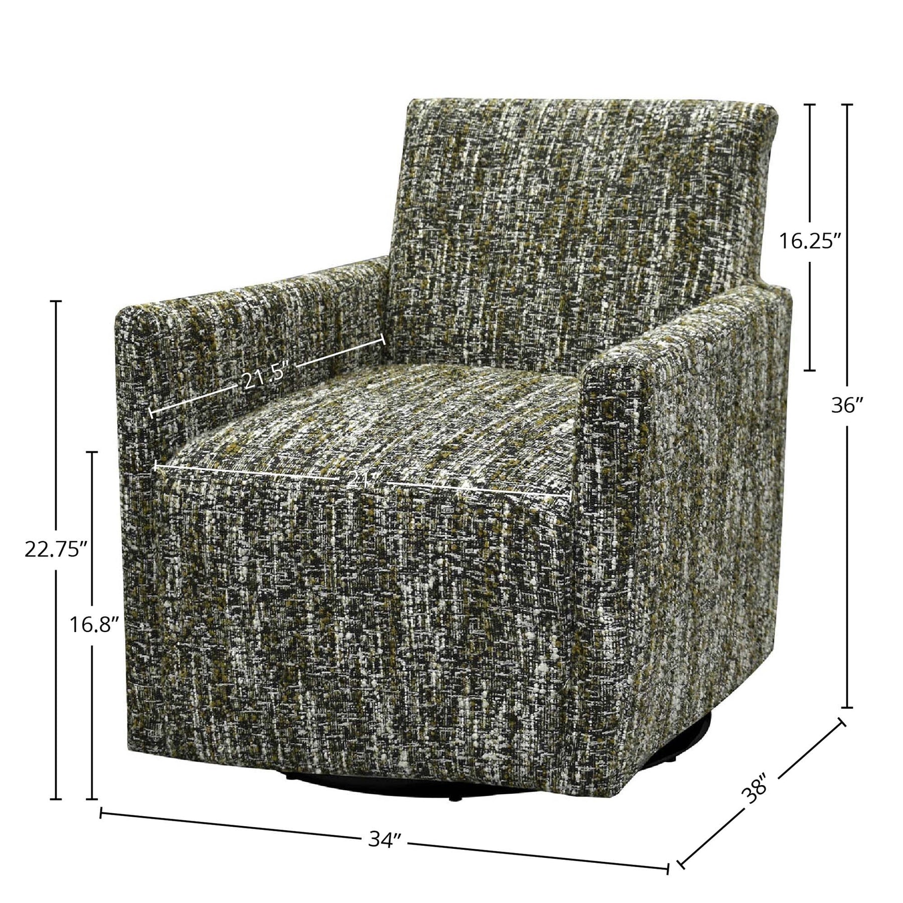 Riley Swivel Club Chair - variety of styles from classic to contemporary | Image 3 | InSTYLE Home & Rugs
