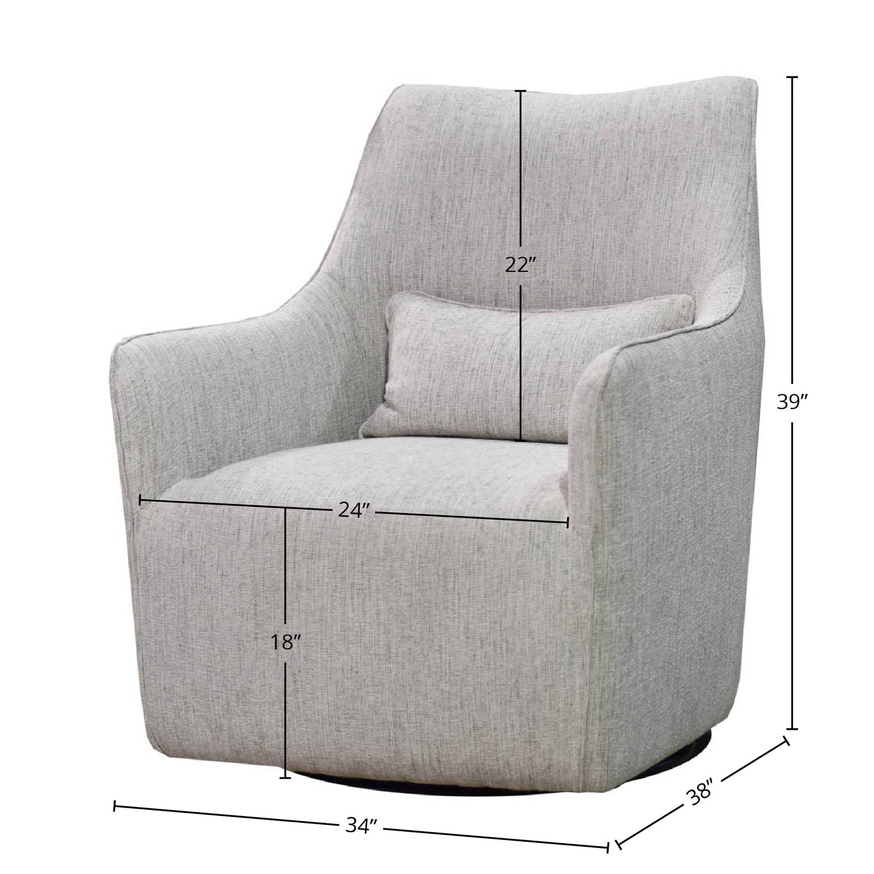 Lilith Swivel Chair - comfortable seating for dining and office spaces | Image 2 | InSTYLE Home & Rugs