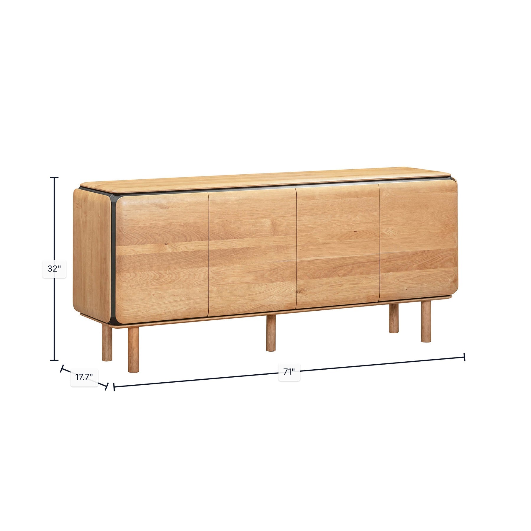 Distillery 4 Door Sideboard - perfect for living room storage | Image 3 | InSTYLE Home & Rugs