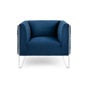 TRURO CHAIR GY-AC-8575 Ink Blue Velvet color - durable construction for long-lasting use | Image 2 | InSTYLE Home & Rugs