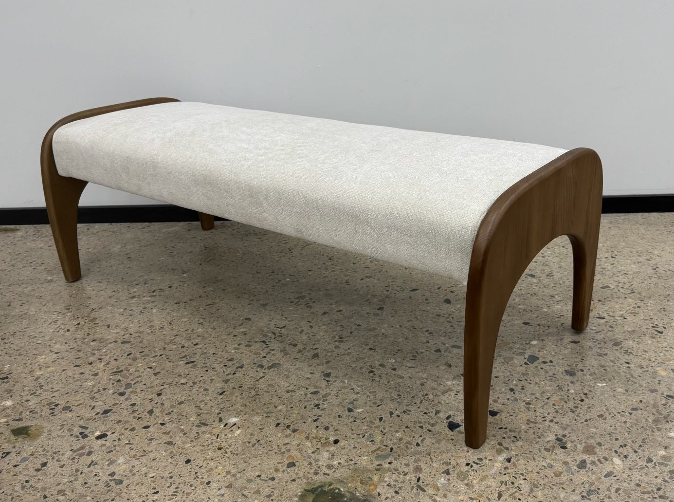 DARSON Bench Light grey fabric | InSTYLE Home & Rugs