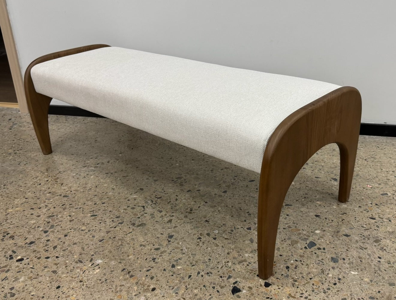 DARSON Bench Ivory fabric | InSTYLE Home & Rugs