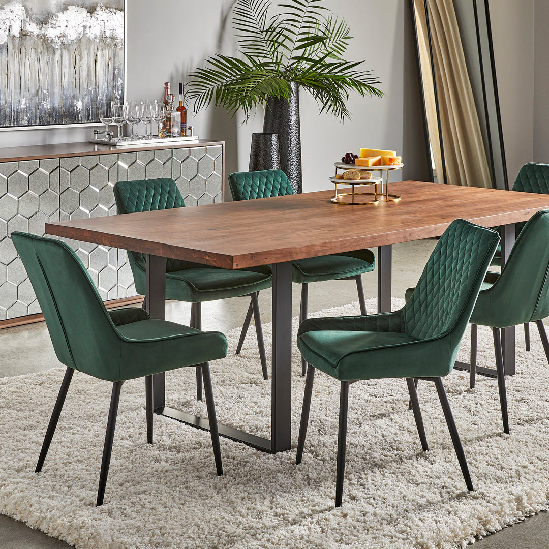 EMILY DINING CHAIR Light Grey Leatherette Chrome Legs | InSTYLE Home & Rugs