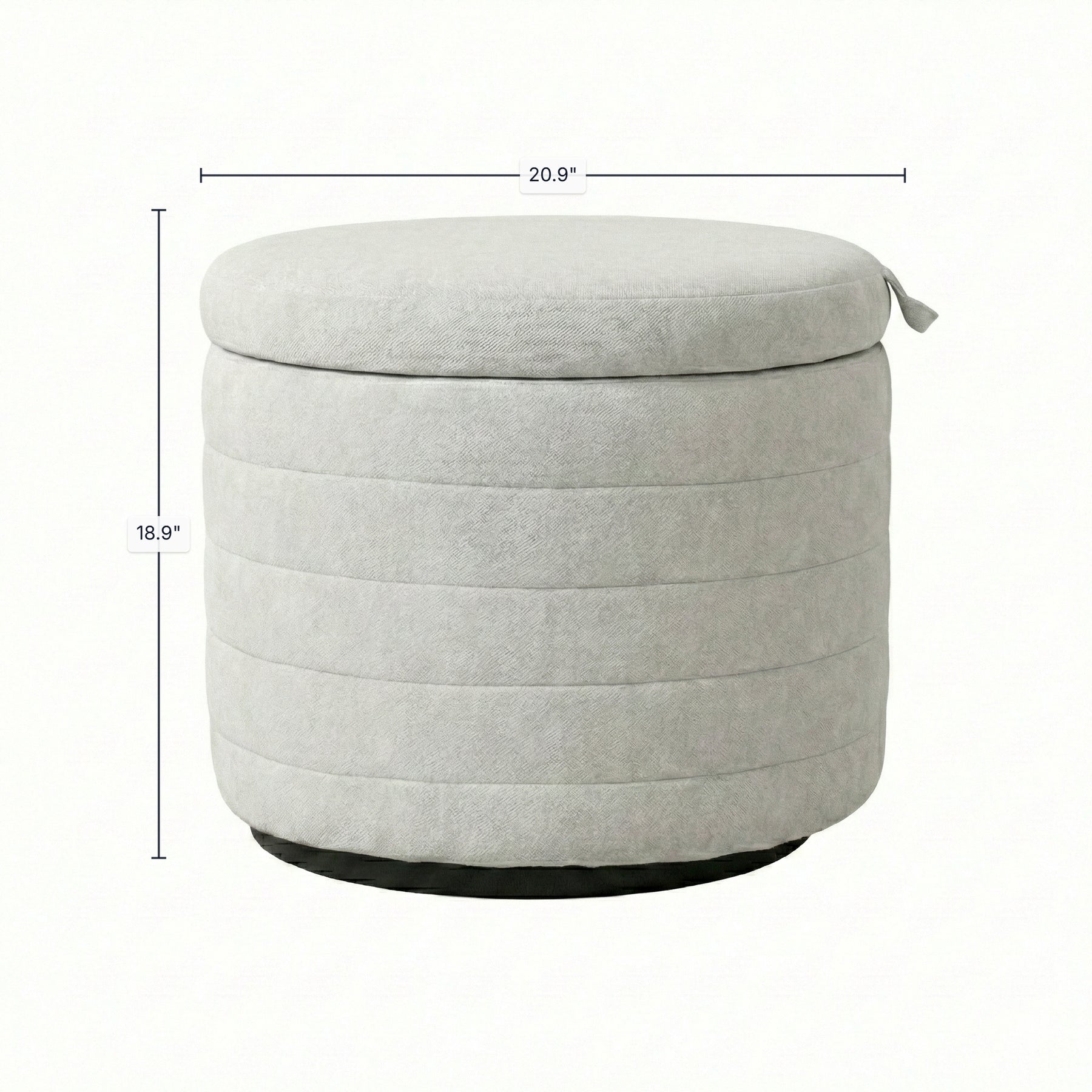 Elio Storage Ottoman - comfortable ottoman for any room | Image 3 | InSTYLE Home & Rugs