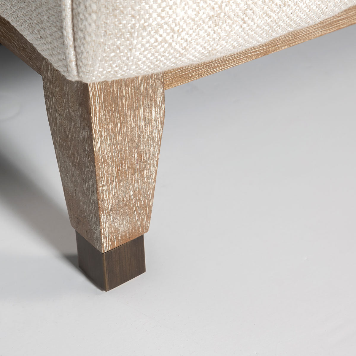 Elliot 2-Seat Sofa in cream performance fabric with oak legs | InSTYLE Home & Rugs