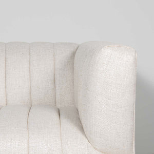 Elliot 2-Seat Sofa in cream performance fabric with oak legs | InSTYLE Home & Rugs