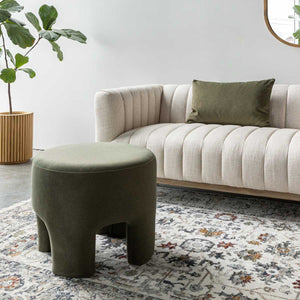 Elliot 2-Seat Sofa in cream performance fabric with oak legs | InSTYLE Home & Rugs