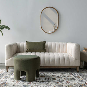 Elliot 2-Seat Sofa in cream performance fabric with oak legs | InSTYLE Home & Rugs