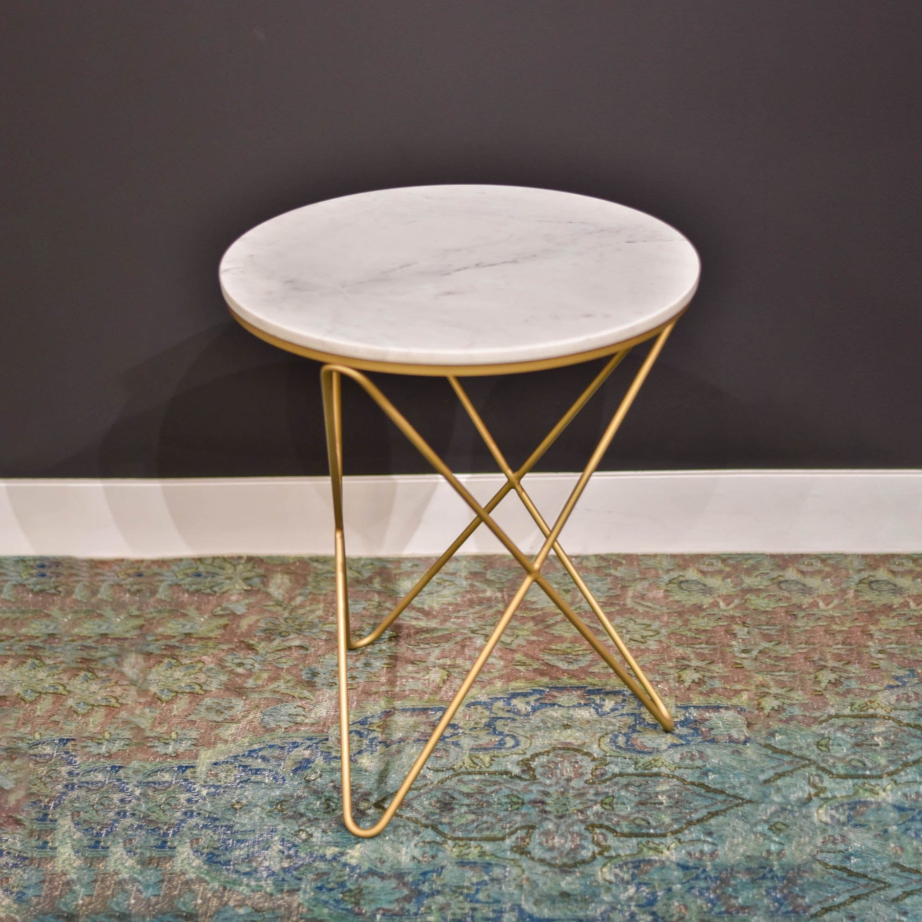 Earth Wind & Fire Marble Side Table - perfect for holding drinks, lamps, and other essentials | Image 2 | InSTYLE Home & Rugs