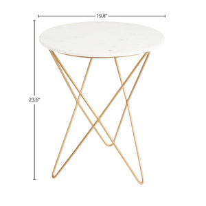 Earth Wind & Fire Marble Side Table - perfect for holding drinks, lamps, and other essentials | Image 3 | InSTYLE Home & Rugs