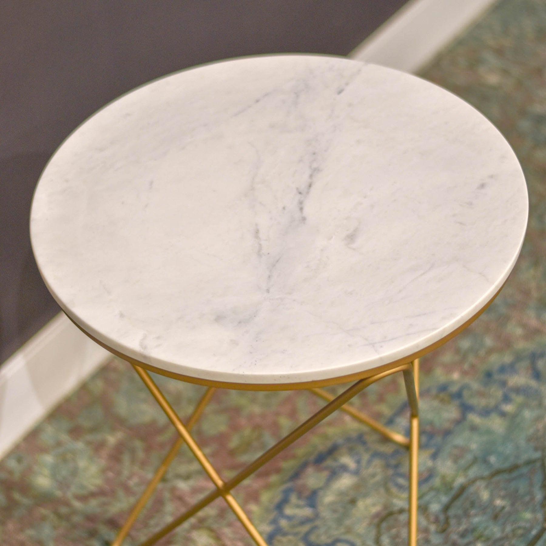 Earth Wind & Fire Marble Side Table - perfect for holding drinks, lamps, and other essentials | Image 5 | InSTYLE Home & Rugs