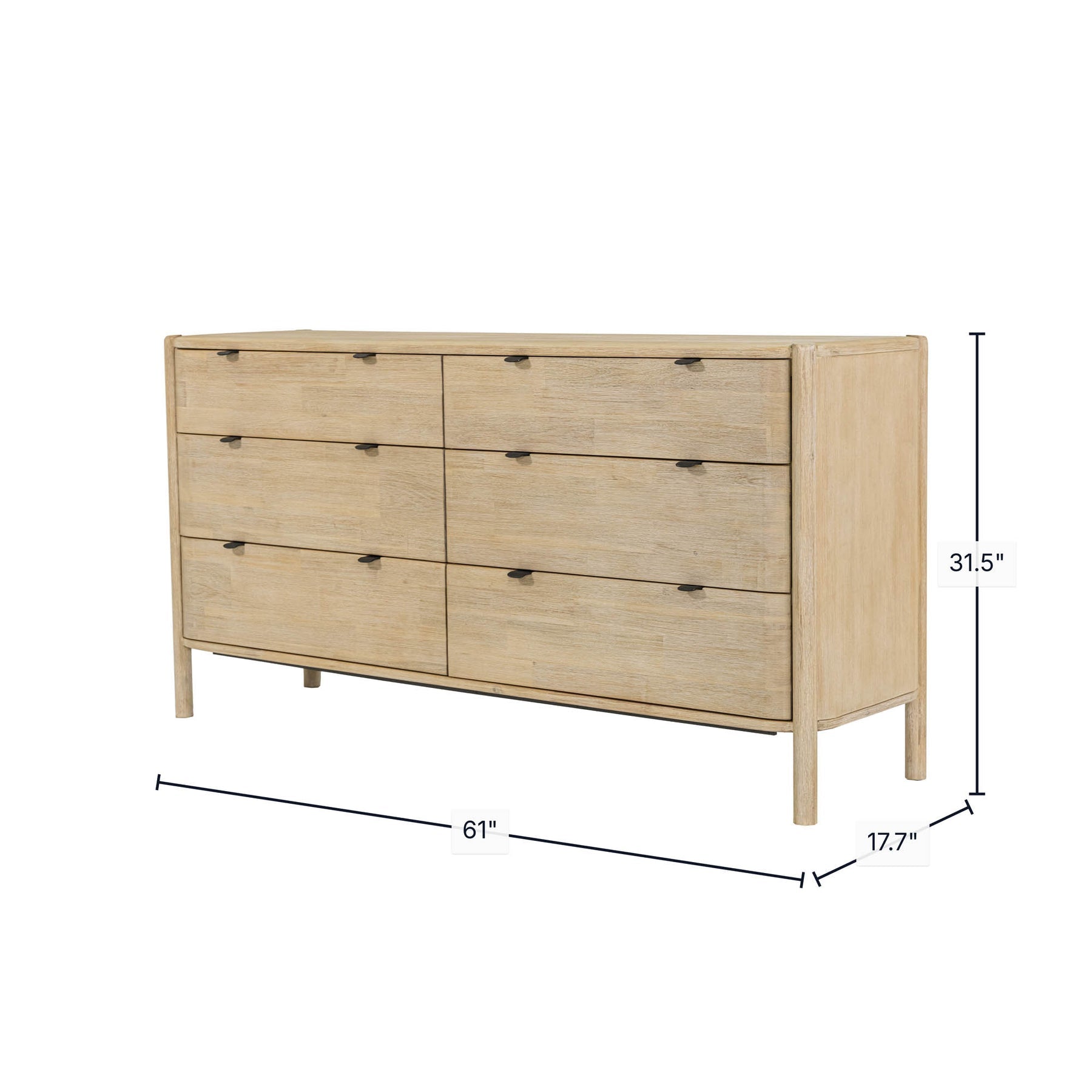 Exposure 6 Drawer Dresser - stylish dresser with modern flair | Image 3 | InSTYLE Home & Rugs