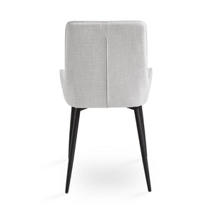 Emily Dining Chair GY-DC-1912BK Fuzhou Grey Linen Black Legs - comfortable dining experience | Image 1 | InSTYLE Home & Rugs