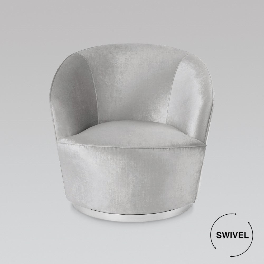 LUCIEN CHAIR GY-AC-8368 Grey velvet - modern accent chair with comfortable cushioning and sleek design | Image 1 | InSTYLE Home & Rugs