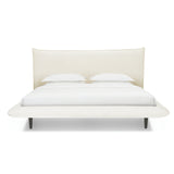 Fable upholstered bed in ecru fabric with curved footboard | InSTYLE Home & Rugs