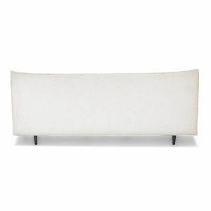 Fable upholstered bed in ecru fabric with curved footboard | InSTYLE Home & Rugs