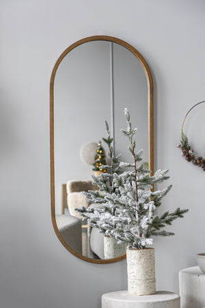Fawn Oval Mirror — Natural Wood-Framed Oval Mirror - natural wood-framed oval mirror in small and large sizes | Image 8 | InSTYLE Home & Rugs