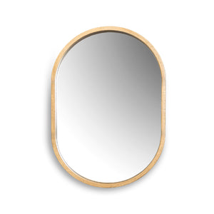 Fawn Oval Mirror — Natural Wood-Framed Oval Mirror - natural wood-framed oval mirror in small and large sizes | Image 1 | InSTYLE Home & Rugs