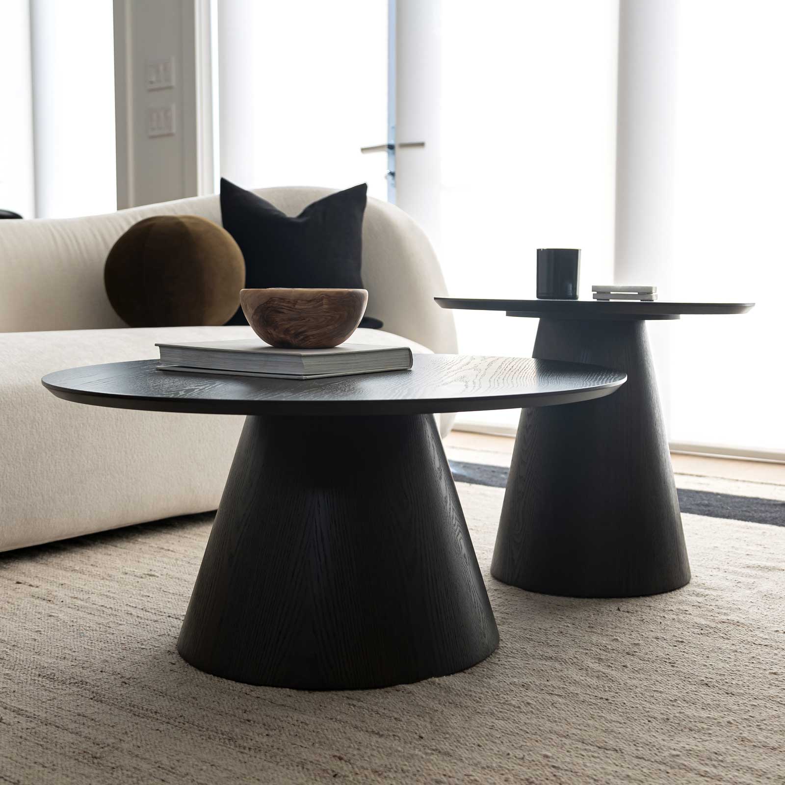 Fête Table Set — Smoked Ash Veneer Coffee & Accent Tables - smoked ash veneer coffee and accent table set | Image 10 | InSTYLE Home & Rugs