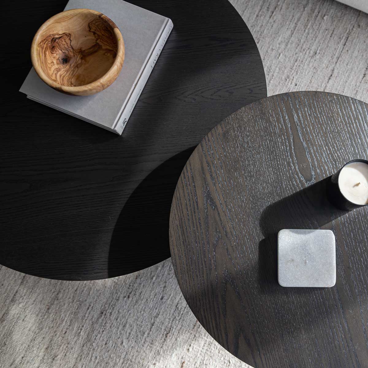 Fête Table Set — Smoked Ash Veneer Coffee & Accent Tables - smoked ash veneer coffee and accent table set | Image 14 | InSTYLE Home & Rugs