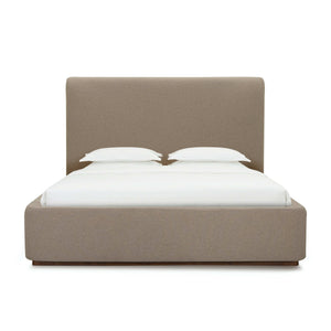 Filly upholstered bed in Velvet Coffee with curved headboard | InSTYLE Home & Rugs