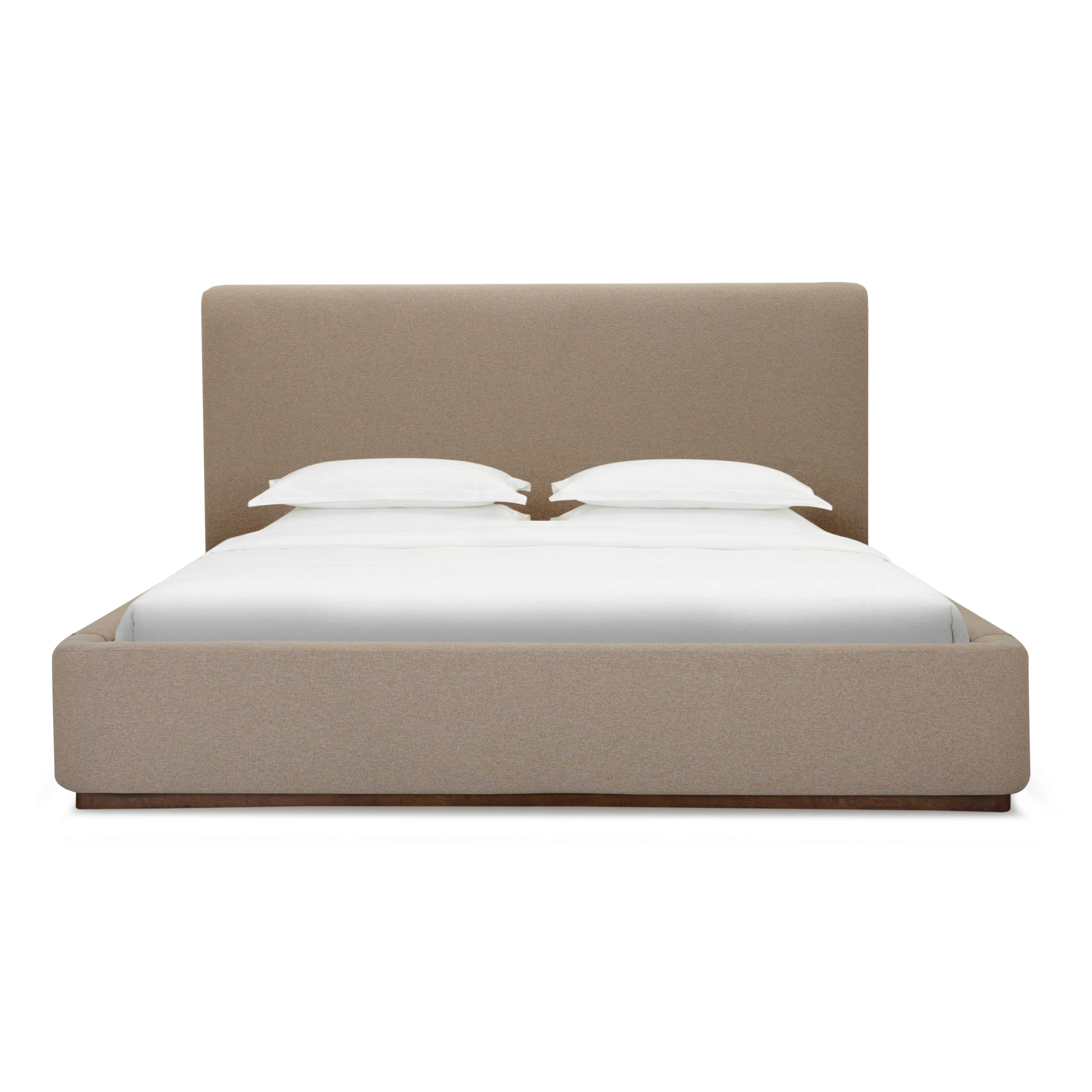 Filly upholstered bed in Velvet Coffee with curved headboard | InSTYLE Home & Rugs