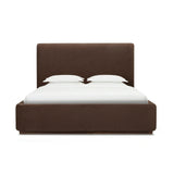 Filly upholstered bed in Velvet Coffee with curved headboard | InSTYLE Home & Rugs